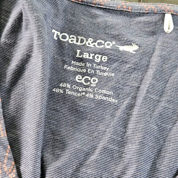 Toad & Co Cue Faux Wrap Cafe Dress Womens Size L Gray Geometric Gorpcore - Picture 8 of 9